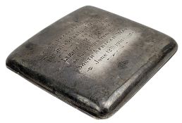 EARLY 20TH CENTURY EDWARD VII HALLMARKED SILVER CIGARETTE CASE