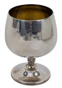 ELIZABETH II HALLMARKED SILVER DRINKING VESSEL / GOBLET
