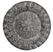 20TH CENTURY INDIAN KASHMIRI SILVER SERVING SALVER TRAY