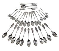 COLLECTION OF 18TH-20TH CENTURY HALLMARKED SILVER TEASPOONS INC. GEORGE III TEASPOONS
