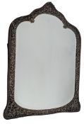 19TH CENTURY VICTORIAN HALLMARKED SILVER FRAMED DRESSING TABLE MIRROR