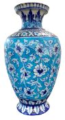 EARLY 20TH CENTURY INDIAN SINDH POTTERY BLUE & WHITE VASE
