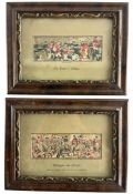 THOMAS STEVENS SILK PANELS - WELLINGTON & BLUCHER / DEATH OF NELSON