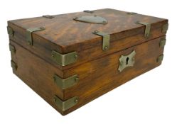 EARLY 20TH CENTURY OAK & SILVER PLATED CASKET CHEST