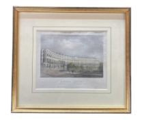 LOCAL BATH INTEREST - COLOURED LITHOGRAPH OF NORFOLK CRESCENT
