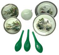 COLLECTION OF 20TH CENTURY CHINESE PORCELAIN SAUCERS