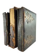 TWO VICTORIAN & AN EARLY 20TH CENTURY LEATHER BOUND PHOTO ALBUMS