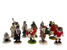 FIFTEEN VINTAGE ROBERT HARROP DESIGNS DOGGIE PEOPLE & COUNTRY COMPANIONS FIGURES