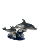 LLADRO - SPANISH PORCELAIN FIGURINE OF DOLPHINS