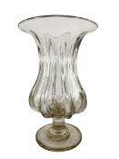 19TH CENTURY VICTORIAN CRYSTAL FLUTED CELERY VASE