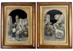TWO LATE 19TH CENTURY VICTORIAN RELIEF EMBOSSED COLLAGES