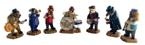 SEVEN ROBERT HARROP DESIGNS DOGGIE PEOPLE MUSIC BAND FIGURINES