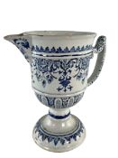 18TH CENTURY FRENCH ROUEN FAIENCE TIN GLAZED EARTHENWARE EWER