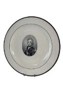 19TH CENTURY HERCULANEUM CREAMWARE PLATE WITH PORTRAIT OF NELSON