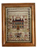 VINTAGE 20TH CENTURY WOOL SAMPLER