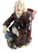 LATE 19TH CENTURY STAFFORDSHIRE TOBY JUG OF THE NIGHT WATCHMAN