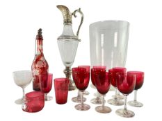 MIXED SELECTION OF 19TH CENTURY VICTORIAN GLASSWARE