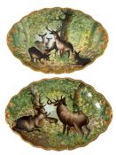 PAIR OF EARLY 20TH CENTURY FRENCH LIMOGES FRANCE CABINET PLATES