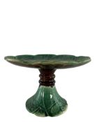 19TH CENTURY GEORGE JONES MAJOLICA COMPOTE TAZZA