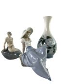 ROYAL COPENHAGEN PORCELAIN MERMAID / VASE AND A NAO FIGURE
