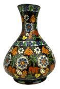 EARLY 20TH CENTURY THOUNE TYPE SWISS MAJOLICA VASE