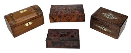 COLLECTION OF 19TH & 20TH CENTURY BOXES & CASKETS