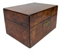 19TH CENTURY WALNUT TRAVELLING COMPANION BOX