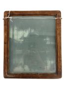 A VINTAGE JAPANESE PHOTO OF A POND VIEW PRINTED ON GLASS