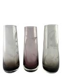 COLLECTION OF CAITHNESS STUDIO ART GLASS VASES WITH ETCHED DESIGNS