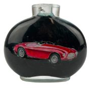 1950 VINTAGE CHINESE GLASS REVERSE PAINTED SNUFF BOTTLE