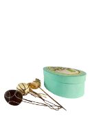 COLLECTION OF GERMAN PAPER MACHE EGGS AND EASTER DECORATION ITEMS