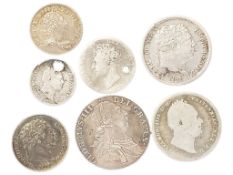 1787 KING GEORGE III SILVER SHILLING & OTHER EXAMPLES