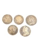 1746 KING GEORGE II LIMA SILVER SIXPENCE & OTHER EXAMPLES