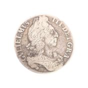 1696 KING WILLIAM III INSCRIBED SILVER CROWN