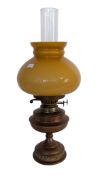 19TH CENTURY VICTORIAN BRASS OIL LAMP