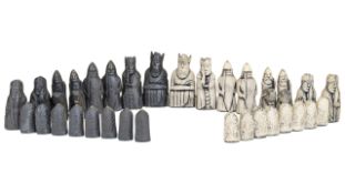 MANNER OF ISLE OF LEWIS CHESSMAN - RESIN CHESS PIECES