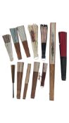 LARGE COLLECTION OF 20TH CENTURY CONCERTINA HAND FANS