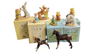 COLLECTION OF LATE 20TH CENTURY ROYAL DOULTON PORCELAIN WINNIE THE POOH FIGURES