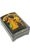EARLY 20TH CENTURY RUSSIAN PALEKH LACQUERED BOX