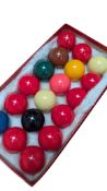 TWO SETS OF VINTAGE SNOOKER / POOL BALLS