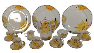 TAMSWARE - EARLY 20TH CENTURY ART DECO CERAMIC COFFEE SET