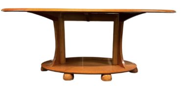 LARGE MODERN BESPOKE MADE CHERRY WOOD OVAL DINING TABLE