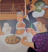 BERYL COOK (1926-2008) - DINING IN PARIS - PRINT ON PAPER