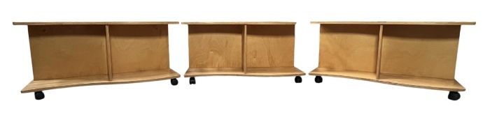 IKEA - SET OF THREE VINTAGE 1990S DESIGNER MODULAR COFFEE TABLES