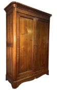BRIGITTE FORESTIER - MODERN DESIGNER CHERRY WOOD DOUBLE DOOR WARDROBE