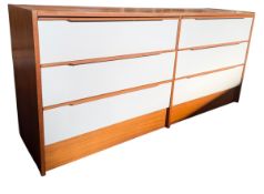 STEENS FURNITURE - DANISH TWO-TONE DOUBLE BANK CHEST OF DRAWERS