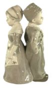 GEBRUDER HEUBACH - GLAZED PORCELAIN FIGURE GROUP