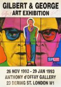 GILBERT & GEORGE - ANTHONY D'OFFAY GALLERY SIGNED ART EXHIBITION POSTER