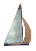 EARLY 20TH CENTURY ART DECO SAILING BOAT MIRROR