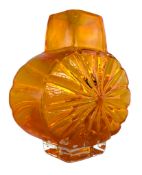 GEOFFREY BAXTER X WHITEFRIARS - 9676 - MID CENTURY TANGERINE SUNBURST VASE